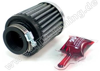 K&N Universal-Luftfilter mit Chromkappe 29 mm  