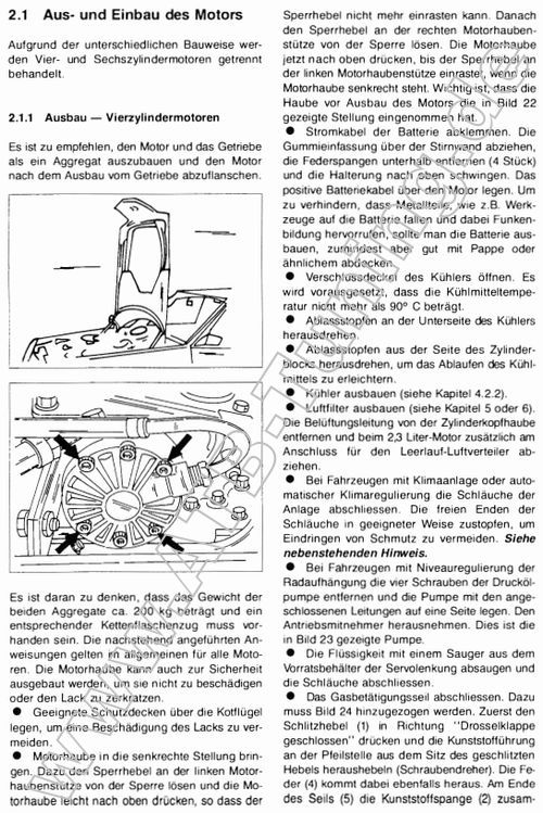   Benziner Mercedes E-Klasse (W124) - Reparaturanleitung