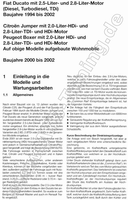   Diesel Citroen Jumper - Reparaturanleitung