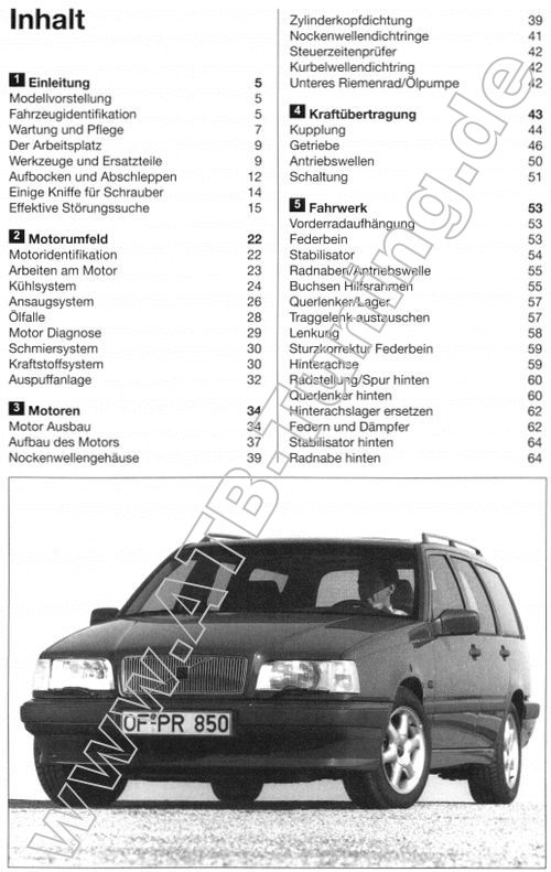   Benziner Volvo S70, V70 - Reparaturanleitung