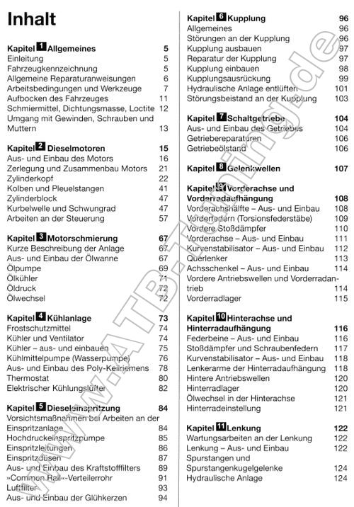   Diesel Mercedes M-Klasse (W163) Diesel - Reparaturanleitung