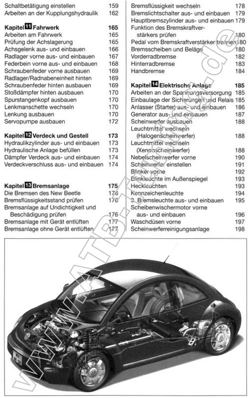   VW New Beetle - Reparaturanleitung