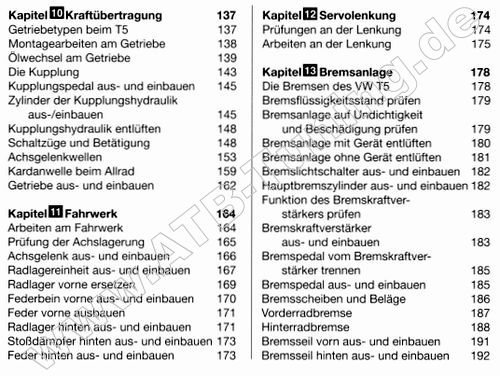   VW T5 - Reparaturanleitung