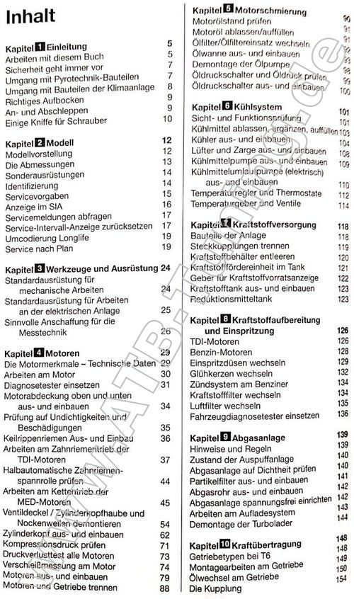   VW T6 (Bus, Kasten) - Reparaturanleitung